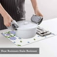 thumbnail image 6 of Spring Hydrangea Floral Butterfly Placemats Set of 6 Washable Table Mats for Kitchen Dining Table, Heat-Resistant Cotton Linen Place Mats for Indoor Outdoor Parties Holiday Decoration, Purple Green, 6 of 6
