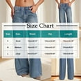 thumbnail image 3 of Pants for Women, Women's Low Rise Baggy Jeans Y2k Loose Wide Leg Denim Pants, 3 of 9