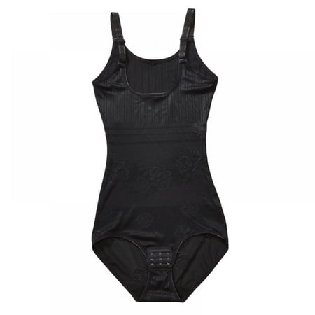 

Women Jacquard Bottom Buttoned Waist Support One-piece Body Tummy Shaper Corrective Bodysuits