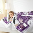 thumbnail image 4 of Manfei Girl Perfume Dress King Size Comforter Sets,Fairy Tale Princess Bedding Comforter Set,Purple Splash Ink Bedding Set For Kids,Ultra Soft Home Decor Reversible,3-Piece, 4 of 8