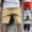 Style3-Khaki mens shorts, variant on Mceream Mens Shorts with Pockets Elastic Waist Drawstring Summer Beach Yoga Shorts with Pockets Lightweight Linens Shorts Vacation Outfits Army Green L
