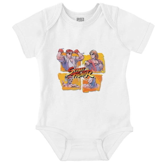 Street Fighter Ryu Ken Sagat Adon Romper Boys or Girls Infant Baby Brisco Brands NB