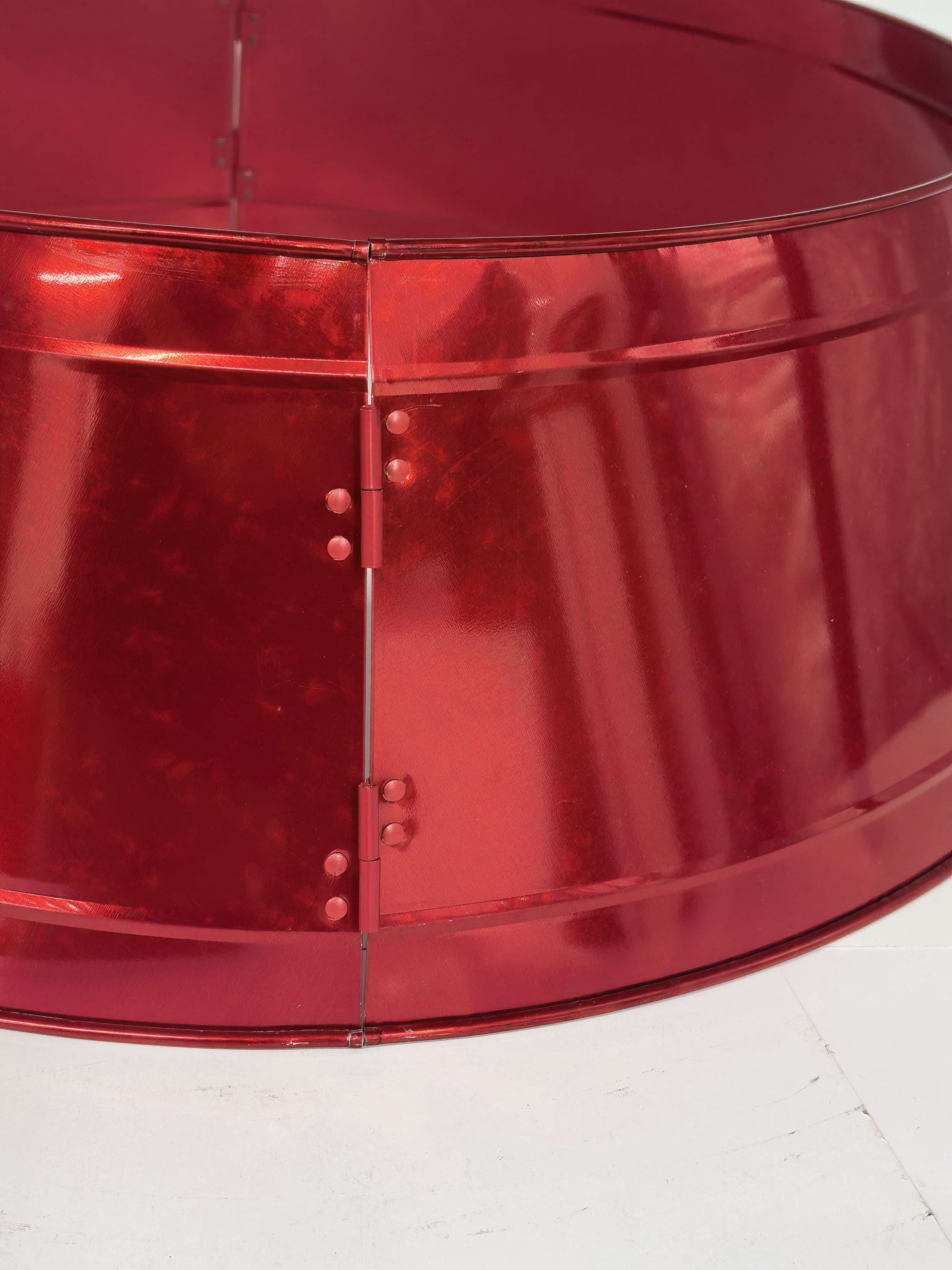 Metal Christmas Tree Collar, Red 27" by Holiday Time