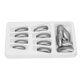 thumbnail image 3 of 24 piezas de uñas postizas brillantes, cubierta completa, efecto espejo metálico, uñas postizas para dedos del pie para mujeres y niñas, tipo de dedo, 3 of 14