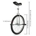 thumbnail image 5 of Yescom 24 In Wheel Outdoor Unicycle Adjustable Seat Anti-Skid Pedal Circus Bike for Adults Teenagers Kids, Silver, 5 of 9
