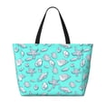 thumbnail image 2 of KLL Seashell And Starfish Print Large Beach Tote Bag Women Waterproof Sandproof Zipper Beach Tote Bag for Pool Gym Grocery Travel with Wet Pocket, 2 of 7