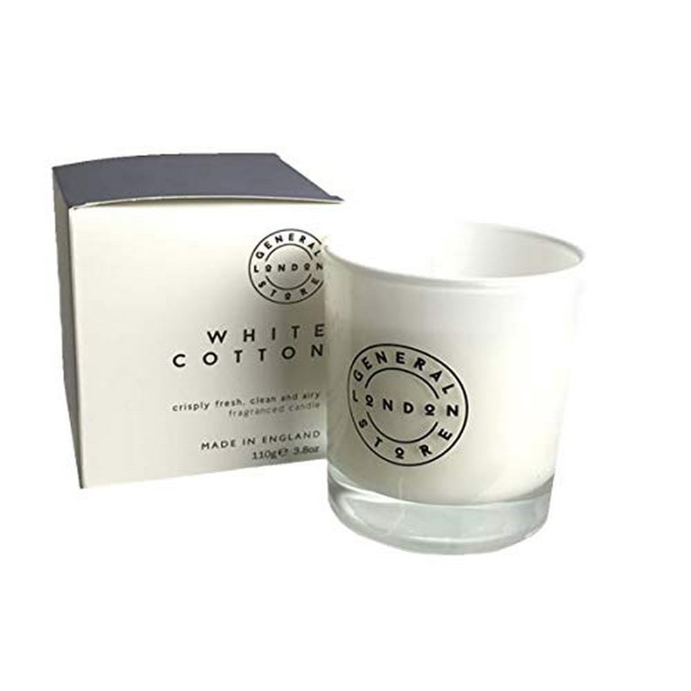 Pecksniffs England Candle in Gift Box (White Cotton)