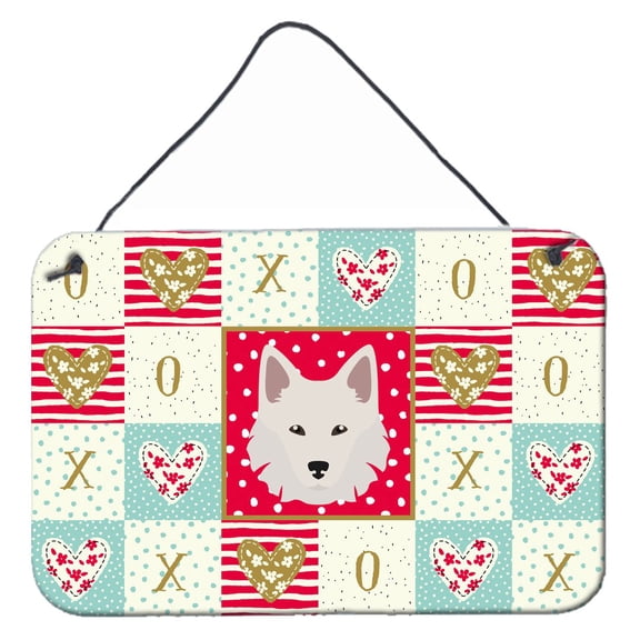Carolines Treasures CK5194DS812 Danish Spitz Love Wall or Door Hanging Prints 8x12 multicolor