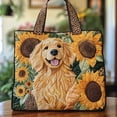 thumbnail image 3 of Quilted Tote Bag Fashion Pattern Design Embroidered Large Capacity Soft Shoulder Handbag Portable Casual Purse For Women Daily Shopping Office Travel Use, 3 of 5
