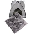 thumbnail image 3 of Winsterch Cat Bed Cave ,Cat Tent Bed for Indoor Outdoor Cats, Kitten Bed House with Washable Cushioned Pillow,Gray Cat Bed,Small Pet Bed,18.5'' x 18.5'' x 15.8'', 3 of 6