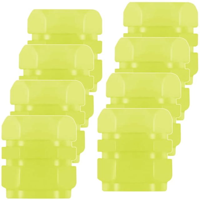 Tapón Luminosos para Neumáticos LuminousTapYellow 8Pzas 1.6x1.2cm Plástico ABS Amarillo Tapón de Neumáticos.