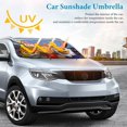 thumbnail image 3 of Maple-theme Car Sun Umbrella Windshield Sun Shade | Foldable Front Window Sunshade | UV Protection Heat Insulation 133x73cm, 3 of 6