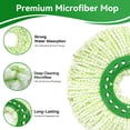 thumbnail image 2 of 3 Pack Microfiber Spin Mop Refills, Compatible with Libman Tornado System, Washable Replacement Heads for Hardwood Tile Laminate Floors, 2 of 8