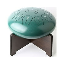 SWETRACE Tongue Drum Display Stand Brown Wood 1Pack 7.3x7.3in