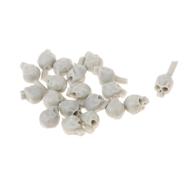 Esquirla 20 Pieces Resin Soldier Skeleton Scene Model 5mm Resin Skull Layout Decorations