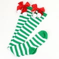 thumbnail image 5 of Lilgiuy Women Christmas Long Tube Knee Socks Striped Garter Cute Accessories Christmas Party for Basketball Football Golf, 5 of 5