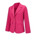 thumbnail image 4 of BODOAO Women's Blazer Business Casual Lightweight Suit - Long Sleeve Slim Fit Work Office Jacket with Pockets Womens Casual Front Long Sleeve Lapel Collar Work Business Jacket Hot Pink 3Xl, 4 of 8