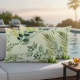 thumbnail image 5 of Spring Leaves Pillow Covers 2 Pack Watercolor Dark Green Leaf Plant Branch Pillowcase Waterproof Outdoor Throw Pillow Cover for Patio Balcony Rectangular Cushion 20”x12”, 5 of 9