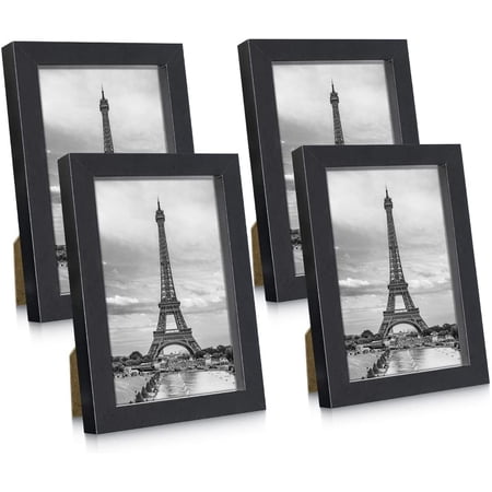 Diayung 8x10 White Picture Frames Set of 4, with Mat,Display 5x7 ...