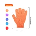 thumbnail image 4 of Deago 2 Pairs Exfoliating Shower Bath Gloves for Shower,Spa,Massage and Body Scrubs,Dead Skin Cell Remover Solft and Women Men (Orange), 4 of 10