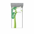 thumbnail image 2 of Reptile Bedding Set with Sheet & Covers, Exotic Grumpy Lizard Holding onto Grass with Curled Tail Jungle Cartoon Camouflage, Printed Bedroom Decor 2 Shams, 4 Sizes, Green White, by Ambesonne, 2 of 3