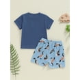 thumbnail image 5 of Musuos Kid Boy Casual Summer Outfit, 6M 12M 18M 24M 3Y 4Y Duck Print Short Sleeve T-Shirt Elastic Waist Shorts Baby Toddler 2PCS Set, 5 of 10