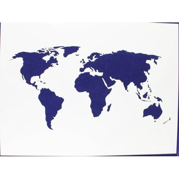 Map of the World Stencil 14 Mil 18" X 24" Painting /Crafts/ Templates