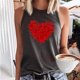thumbnail image 1 of ICHUANYI Clearance Women's Sleeveless Summer Casual Tops Round Neck Printing Sleeveless Vest Tops(Gray, M) ICHUANYI WER2023081011812, 1 of 7