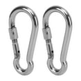 2pcs Stainless Steel Locking Clip Outdoor Camping Locking Buckle for
