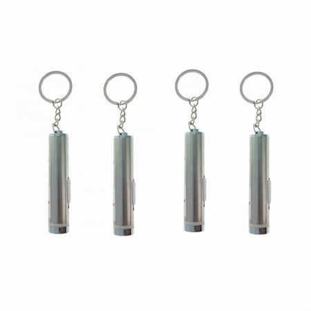 ASR Laser Pointer Key Chain Stainless Steel Travel Tool Office 4 Pack