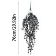thumbnail image 2 of Halloween Black Artificial Eucalyptus Wall Hanging Stem Faux Floral Spooky Home Decor Creepy for Door Mantel Party Indoor, Black #6, 31.5in, 2 pcs, 2 of 8