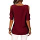thumbnail image 5 of Mujeres Casual manga corta Top hombro frío camisa verano moda suelta blusa cómoda, 5 of 5
