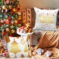 thumbnail image 2 of White and Gold 16x16 Christmas Pillow Covers Set of 4, Decorative 16 Inch Navy Winter Snowflake Throw Pillow Case Xmas Cushion Cover for Indoor House Sofa Gold, 2 of 6