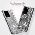 thumbnail image 3 of Galaxy S20 Ultra Case, Lace Flower Pattern Clear Design Transparent Plastic Hard Back Case with TPU Bumper Protective Case Cover for Samsung Galaxy S20 Ultra, 3 of 7