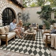 thumbnail image 2 of BERTHMEER 9'x12' Easy Jute Area Rugs for Living Room Modern Checkered Indoor/Outdoor Rugs for Patio Farmhouse Geometric Contemporary Washable Non Slip Large Rugs Carpets, Black, 2 of 9