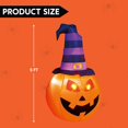 Syncfun 5 FT Halloween Inflatable Pumpkin with Witch Hat and Build-in ...
