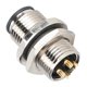 thumbnail image 2 of M12BP4M12x1 4pin Plug Adapter Panel Mounted Socket IP67 Waterproof Connector, 2 of 4