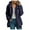 Dark Blue, variant on larppty Women's Fashion Winter Coats Sherpa Fleece Oversized Trendy Jackets Warm Outerwear Hooded with Pockets (AG, 3XL)