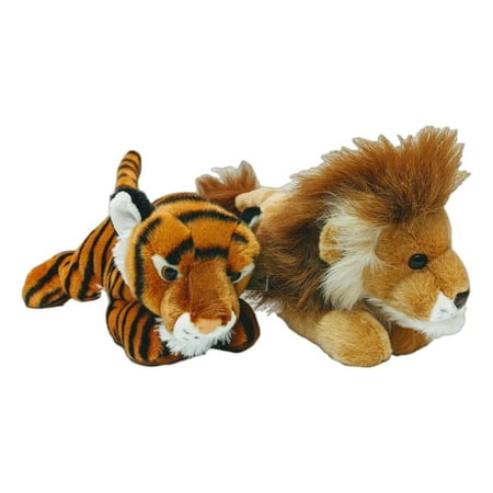 LEONARDUS LION & INDIRA TIGER Flopsie 12" Stuffed Animal Plush by Aurora