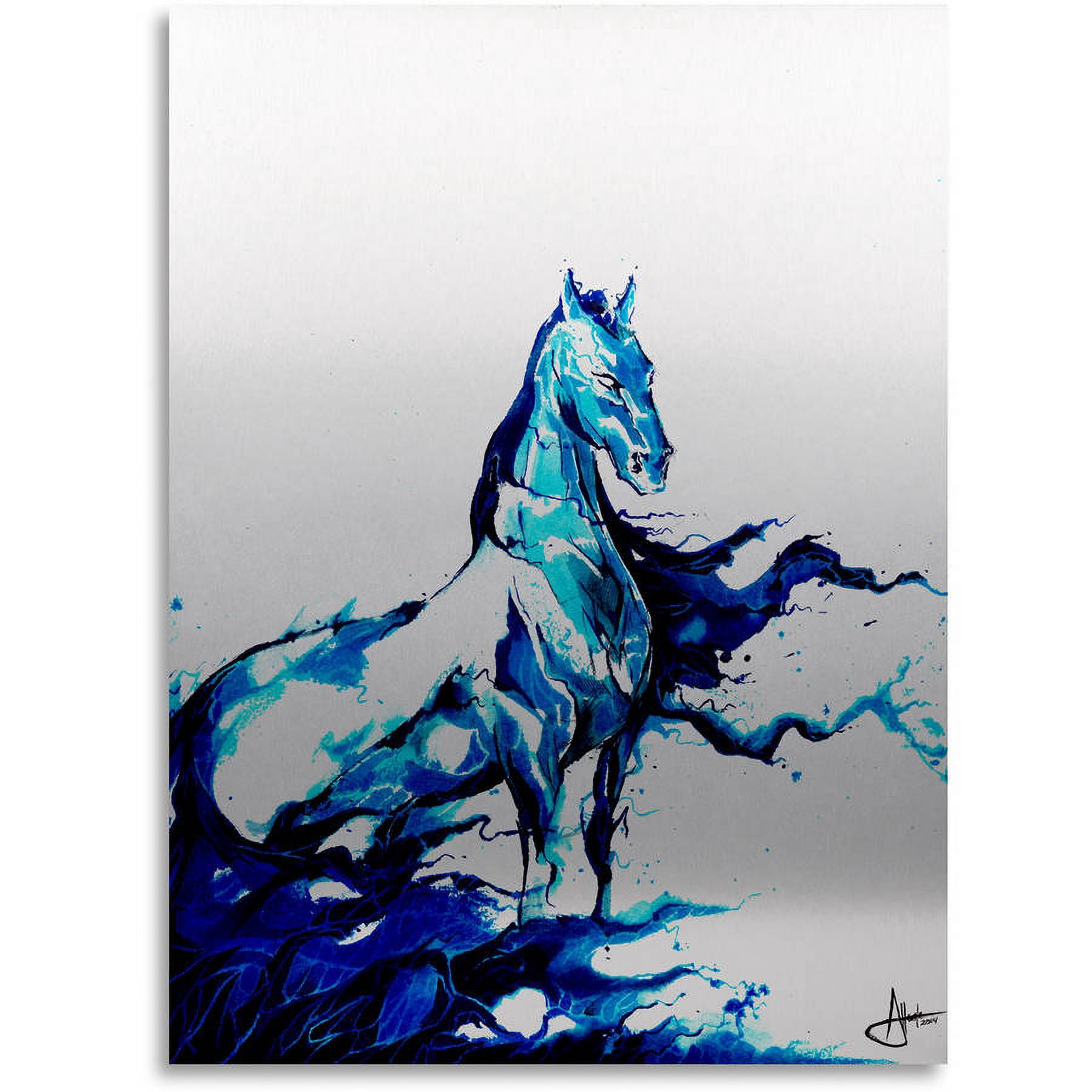 Marc Allante 'Poseidon' Floating Brushed Aluminum Art