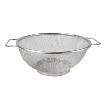 Stainless Steel Colander Kitchen Strainer Double Handles Mesh Drainer for Pasta Rice Fruits Vegetables Efficient Draining Durable Design