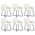 thumbnail image 1 of vidaXL Dining Chairs 6 pcs Cream Fabric, 1 of 5
