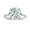 White Gold, variant on IGI Certified 3.00 Carat Solitaire Round Lab Grown White Diamond Textured Shank Engagement Ring for Women in 14K Solid White Gold, Size 5.5