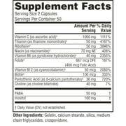 Twinlab Stress B-Complex Caps, High Potency Long-Lasting Energy Vitamin B Complex Capsules with Vitamin C 1000mg 100 Count (Pack of 1)