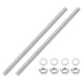 thumbnail image 1 of Uxcell 2 Pcs Tige Entièrement Filetée, M10 x 200mm Acier Inoxydable Filetages Droits avec Écrous et Rondelle Plate Barre de Tige Entièrement Cloutée pour Pinces, Cintres et Boulons en U, 1 of 6