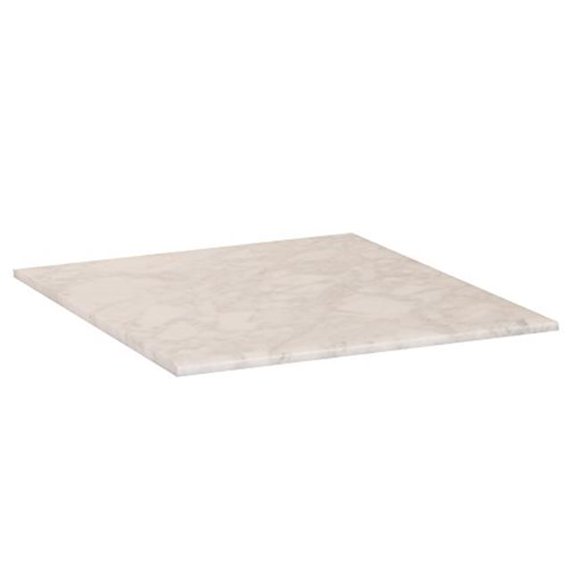 Bellaterra Home 7711-TOP-WH Dessus en Marbre Blanc Carrara - 16 Po.
