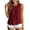 01-Red, variant on Ecqkame Tank Tops for Women Solid Color Round Neck Tiered Ruffle Sleeveless Shirts Summer Lightweight Daily Versatile Blouses Purple M