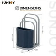 thumbnail image 4 of SUNJOY Aluminum Pool Float Storage Rack, 16-Inch Outdoor Wicker Poolside Float Organizer, Pool Float Caddy for Cushions, Floaties, Noodles, Pool Toys, Navy, 4 of 8