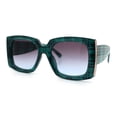 thumbnail image 5 of Womens Classy Thick Plastic Square Rectangle Butterfly Designer Sunglasses [Green - Purple], 5 of 7