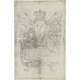 thumbnail image 3 of Hubert-François Gravelot 17x24 Black Modern Framed Museum Art Print Titled - Design for the Headpiece of the ‘Gazette De France’ (18th Century), 3 of 5